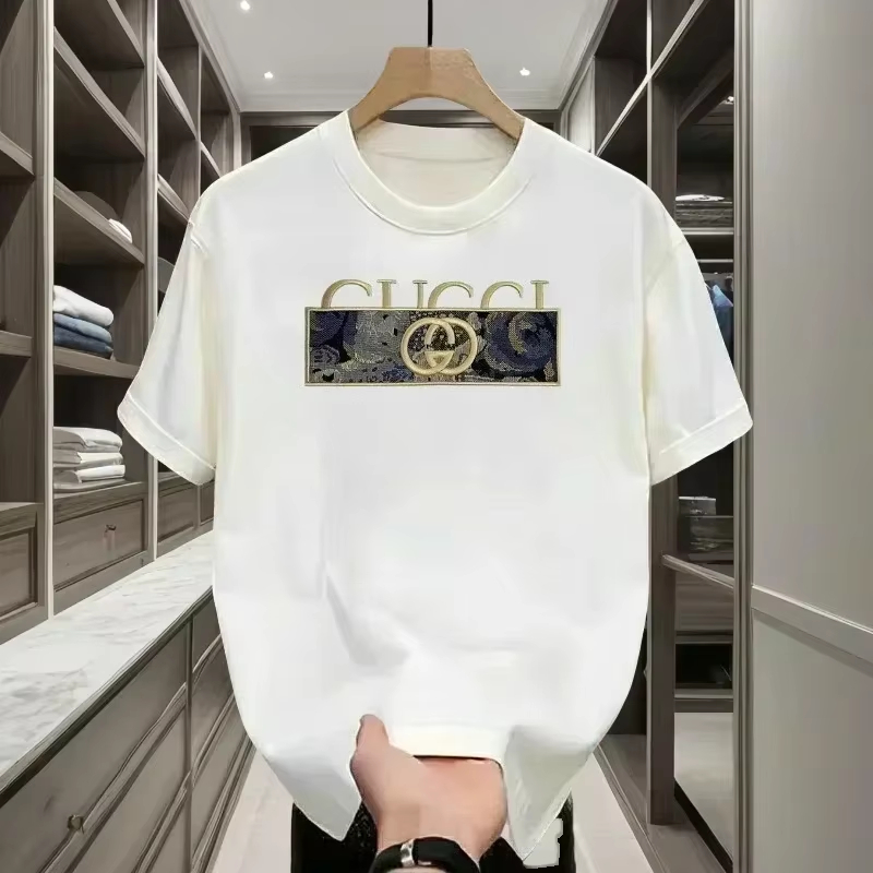 Streetwear Brand New - 2026 新しい高級ブランドレターパターンプリントメンズ 100% 純綿半袖ラウンドネック Tシャツストリートメンズ T