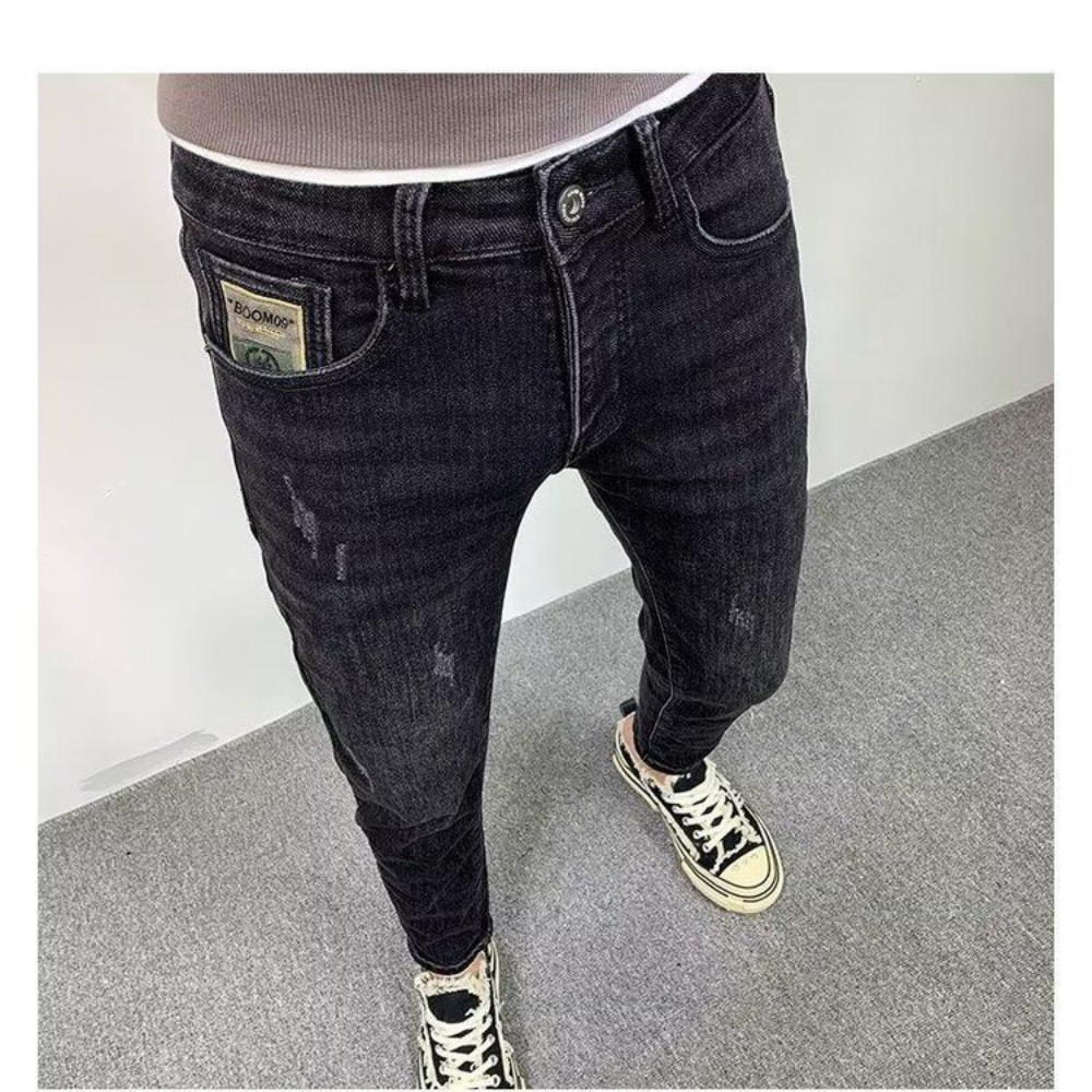 メンズスリムフィットデニムジーンズ,単色,カジュアル,ラグジ - Streetwear Clothing Brands のレビューと価格