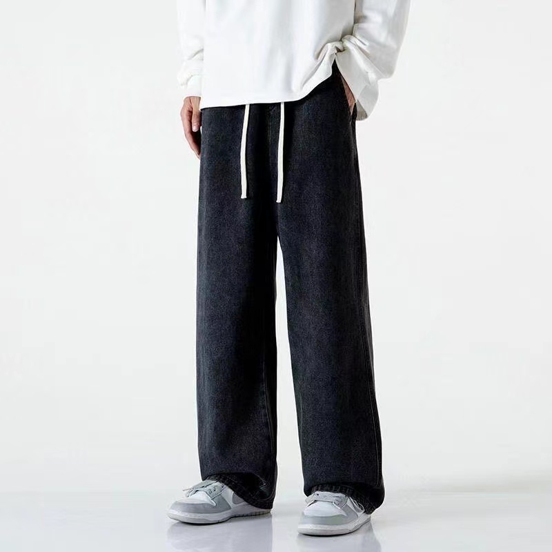 2023新しいストリートルーズジーンズ男性韓国スタイルのファ - Streetwear Clothing Brands のレビューと価格