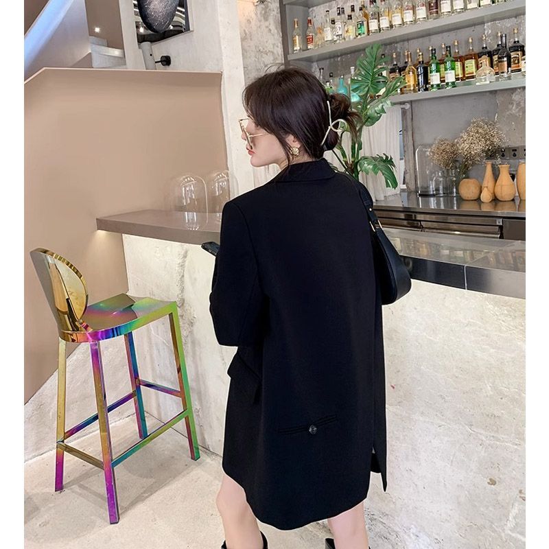 女性の長袖黒のブレザー,韓国のシックなスーツ,ルーズフィット - Streetwear Clothing Brands のレビューと価格