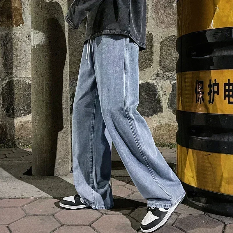 新しいストリートウェアルーズジーンズ男性韓国スタイルファッシ - Streetwear Brand New のレビューと価格
