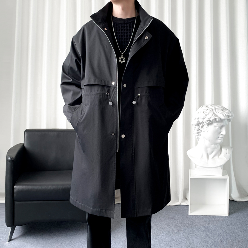 韓国のメンズファッショントレンチコート,ロングオーバーコート - Streetwear Brand New のレビューと価格