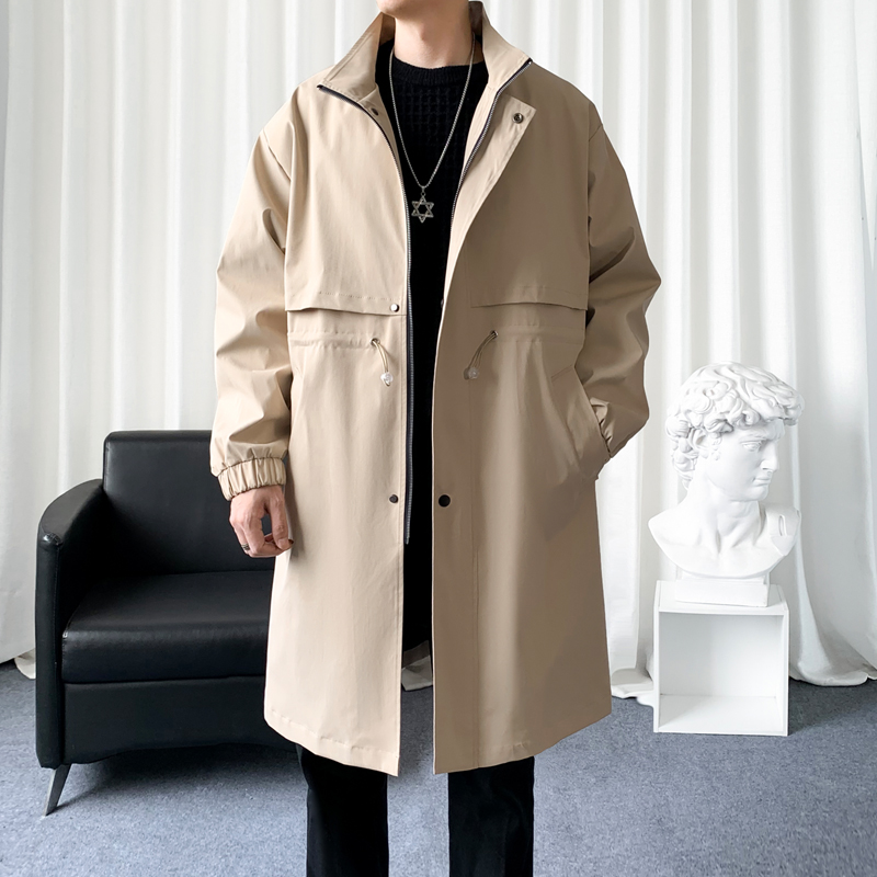 韓国のメンズファッショントレンチコート,ロングオーバーコート - Streetwear Brand New のレビューと価格