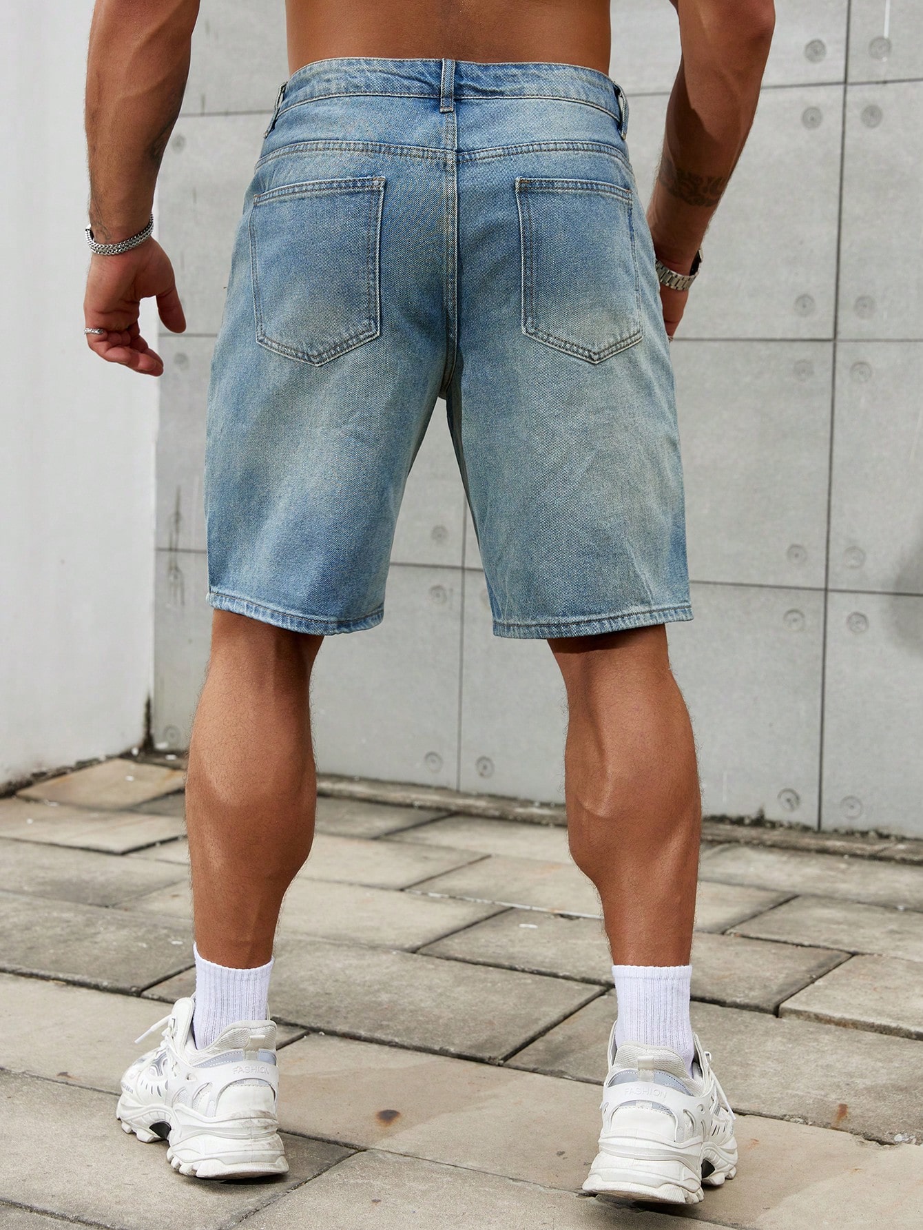 メンズショートジーンズ,メンズストリートウェア,通気性デニム - Streetwear Brand New のレビューと価格